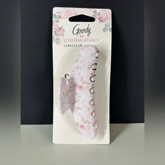 NWT - LoveShackFancy x Goody - Large Claw Clip - English Ivy - Pink LoveShackFancy | Accessories | Goody Loveshackfancy Large  main image 2